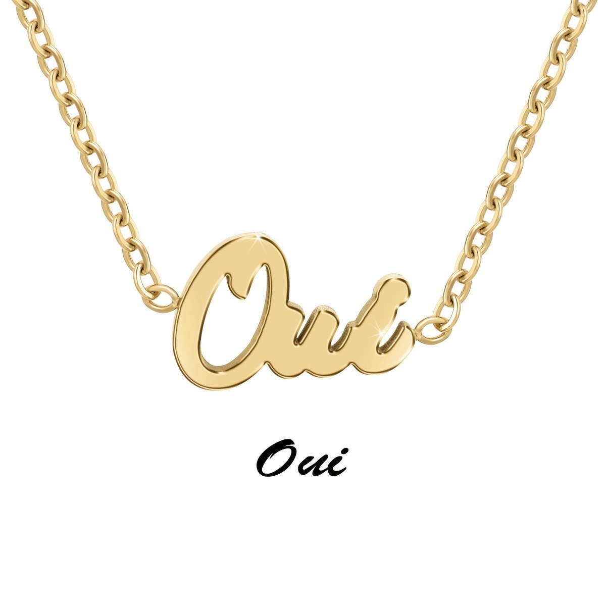 Oui - Collier à message - vue 3