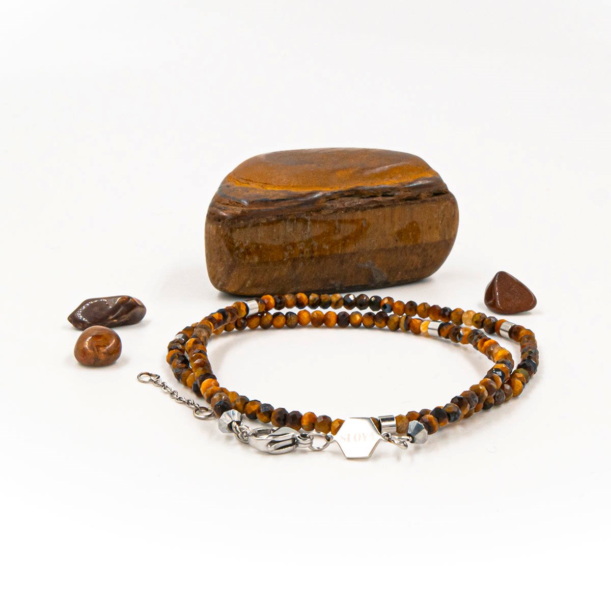 Bracelet Lumia en pierres naturelles Oeil de Tigre - vue 4