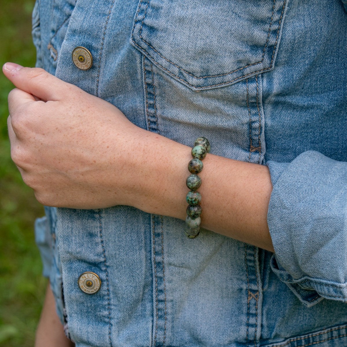 Bracelet Kamelia en pierres naturelles Turquoise Africain - vue 3