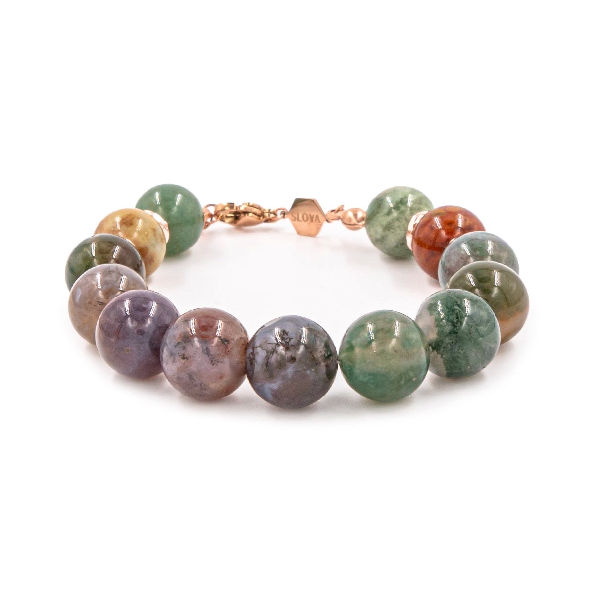 Bracelet Kamelia en pierres naturelles Agate Indienne