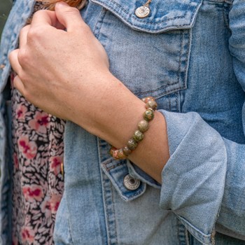 Bracelet Kamelia en pierres naturelles Unakite