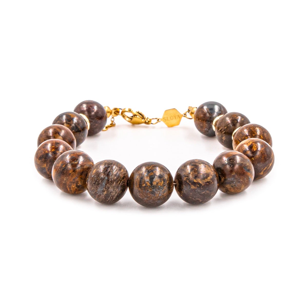 Bracelet Kamelia en pierres naturelles Bronzite