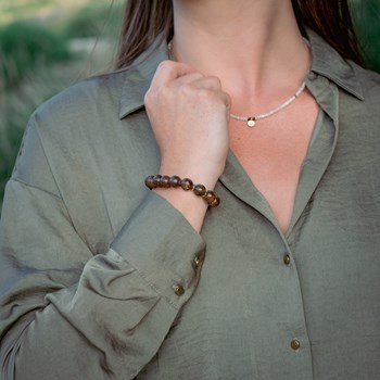 Bracelet Kamelia en pierres naturelles Bronzite