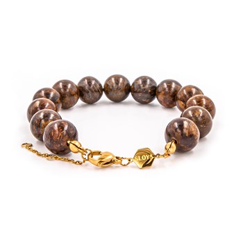 Bracelet Kamelia en pierres naturelles Bronzite