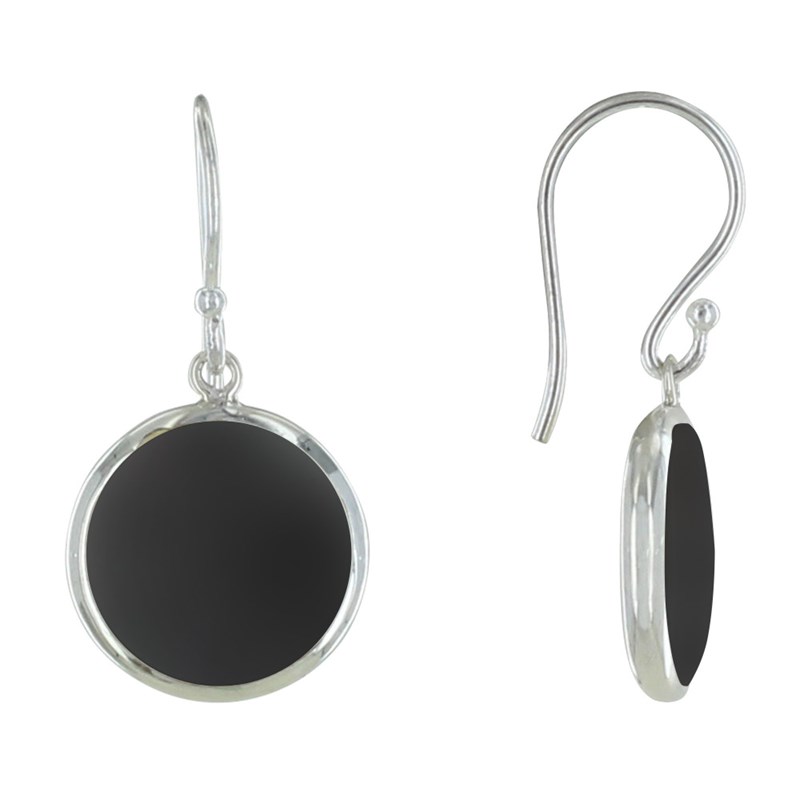 Boucles d'Oreilles Argent 925 Disques Nacre