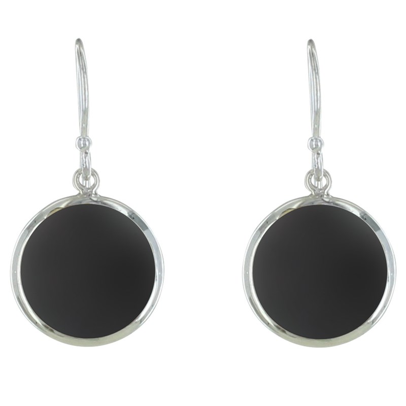 Boucles d'Oreilles Argent 925 Disques Nacre - vue 2