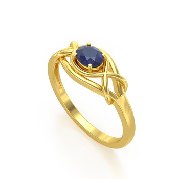 Bague ADEN Or 585 Jaune Saphir 1.870grs