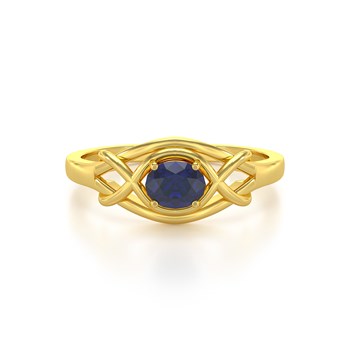 Bague ADEN Or 585 Jaune Saphir 1.870grs