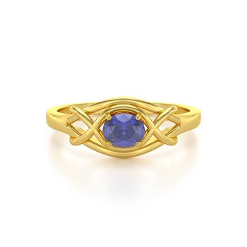 Bague ADEN Or 585 Jaune Tanzanite 1.870grs