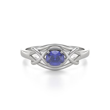 Bague ADEN Or 585 Blanc Tanzanite 1.870grs