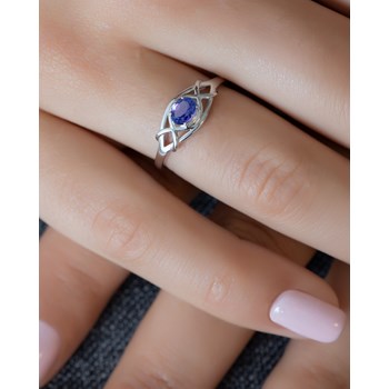 Bague ADEN Or 585 Blanc Tanzanite 1.870grs