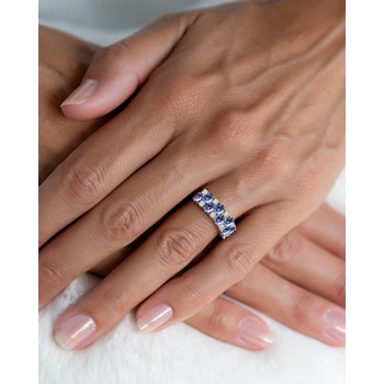 Bague ADEN Or 585 Jaune Tanzanite et diamants 2.524grs