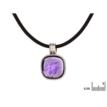 Collier Amethyste naturelle argent