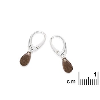 Boucles d'oreilles argent Quartz Fume naturelle