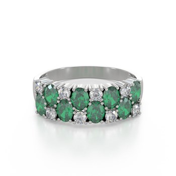 Bague émeraude et diamants en argent 925 : un bijou précieux et luxueux | Aden Boutique