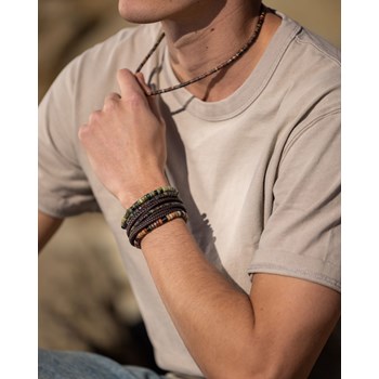 Bracelet Perles Heishi Jaspe Sang De Dragon