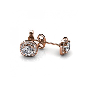 Boucles d'oreilles Cushy - Or Rosé et Cristal