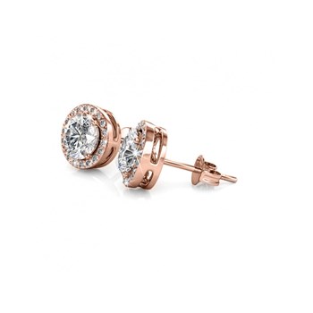 Sophia Earrings - Rose Gold and Crystal