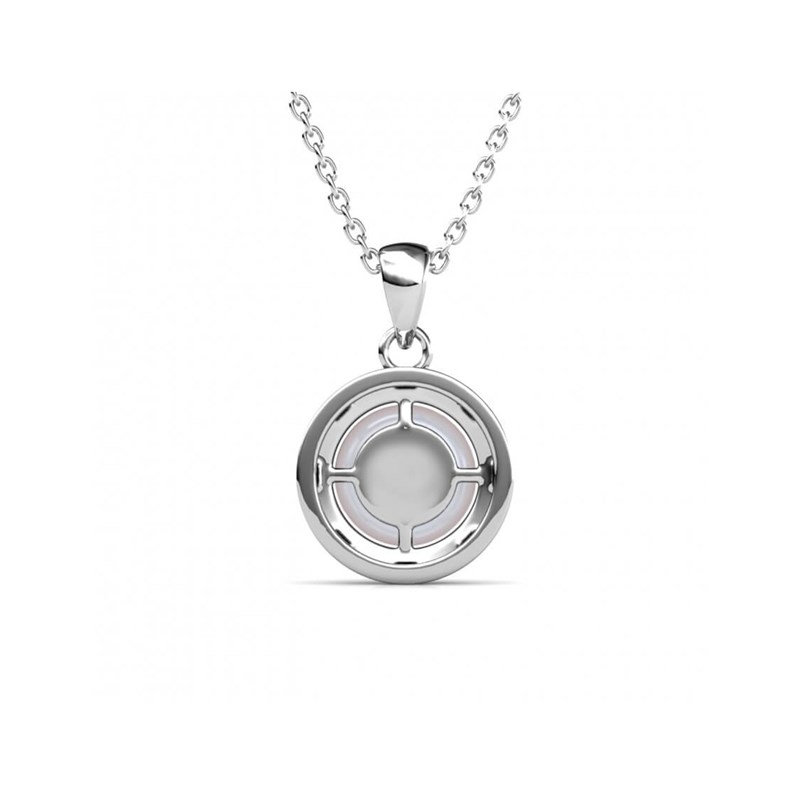 Pendentif Circlet Pearl - Argenté et Cristal - vue 4