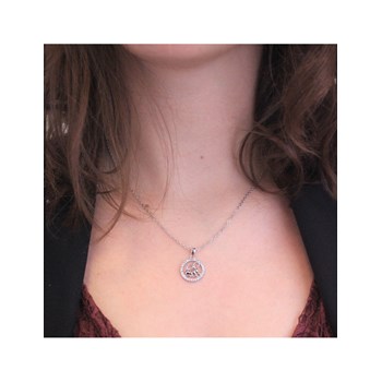 Zodiac Aries Pendant - Silver and Crystal