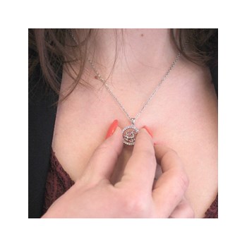 Zodiac Aries Pendant - Silver and Crystal