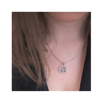 Pendentif Zodiaque Gémeaux - Argenté et Cristal