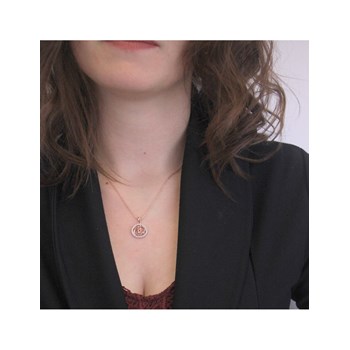 Zodiac Pisces Pendant - Rose Gold and Crystal