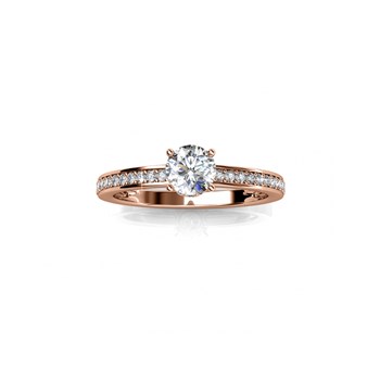 Bague Elise - Or Rosé et Cristal