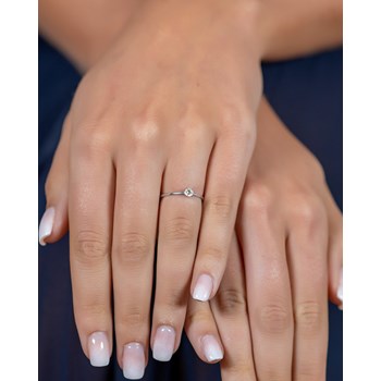 Bague ADEN Solitaire Or Blanc Diamants 1.59grs