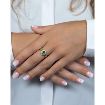 Bague ADEN ADEN Or 585 585 Jaune Emeraude et diamants 2.788grs