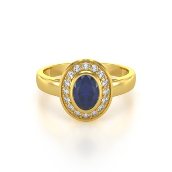 Bague ADEN ADEN Or 585 585 Jaune Saphir et diamants 2.788grs