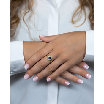 Bague ADEN ADEN Or 585 585 Jaune Saphir et diamants 2.788grs