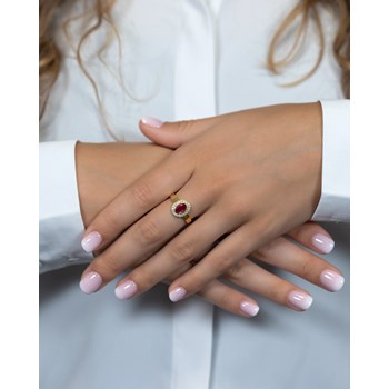 Bague ADEN ADEN Or 585 585 Jaune Rubis et diamants 2.788grs