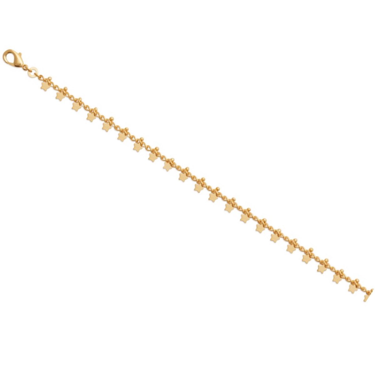 Bracelet chaîne breloque étoiles-Plaqué or