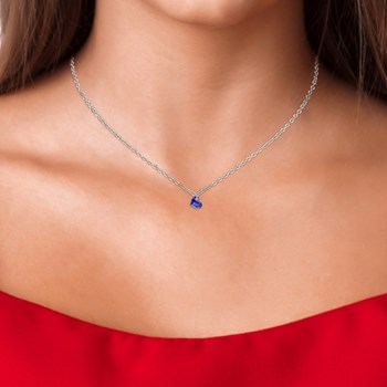 Chaine maille forçat et coeur SC Crystal