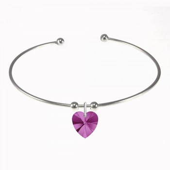 Bracelet coeur SC Crystal orné d'un cristal scintillants