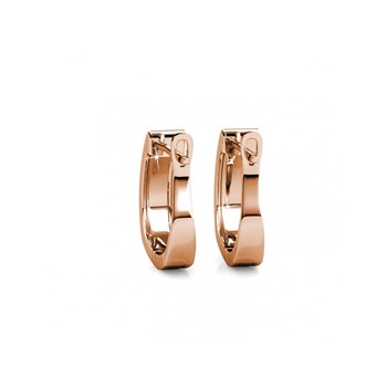 Earrings Meg Hoop - Rose Gold and Crystal
