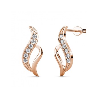 Boucles d'oreilles Destiny - Or Rosé et Cristal