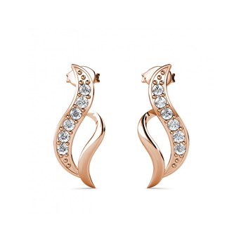 Boucles d'oreilles Destiny - Or Rosé et Cristal