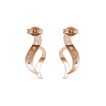 Boucles d'oreilles Destiny - Or Rosé et Cristal