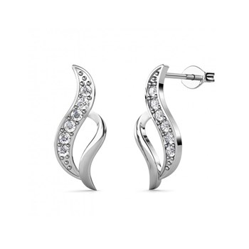 Earrings Destiny - Silver and Crystal