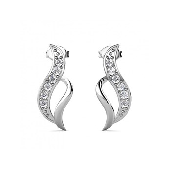 Earrings Destiny - Silver and Crystal