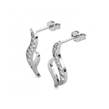 Earrings Destiny - Silver and Crystal