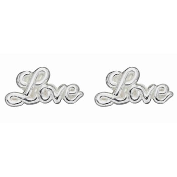 Boucle d'oreille love en argent 925/1000