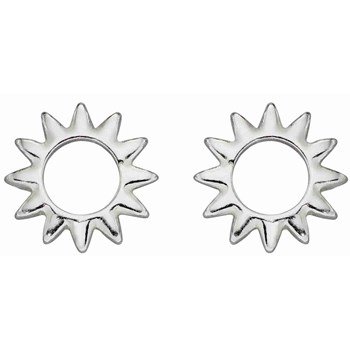 Zonnevlam oorbel in sterling zilver 925/1000