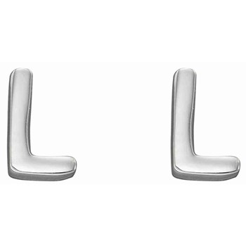 Boucle d'oreille lettre L en argent 925/1000