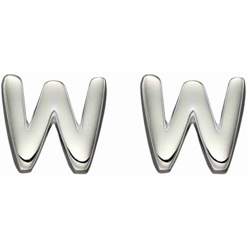 Boucle d'oreille lettre W en argent 925/1000