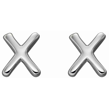 Boucle d'oreille lettre X en argent 925/1000