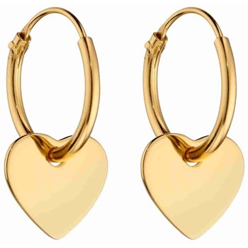 Gold-plated heart earring in sterling silver 925/1000