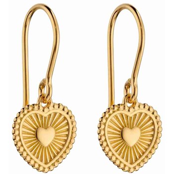 Gold-plated heart earring in sterling silver 925/1000